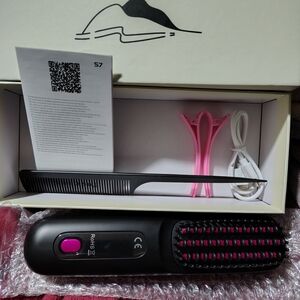Black and Pink Hair Straightening Brush